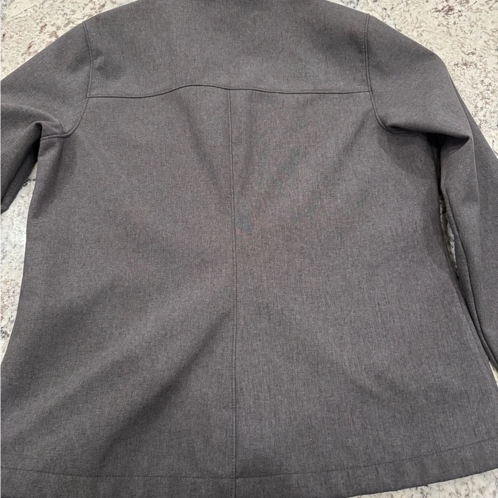 The North Face Women’s Large Heather Gray Soft Shell Jacket Fleece Lined